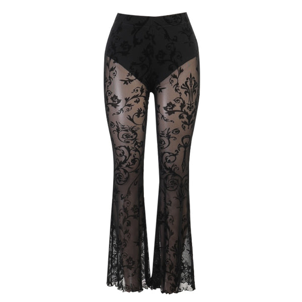 Gorgeous See Through Goth Lace Style Pants
