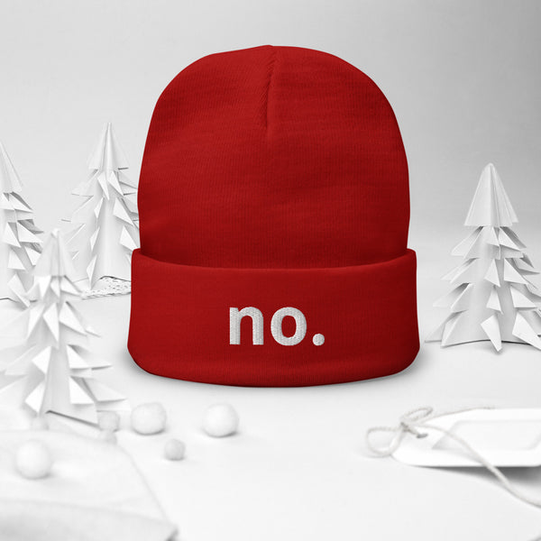 no. Embroidered Beanie