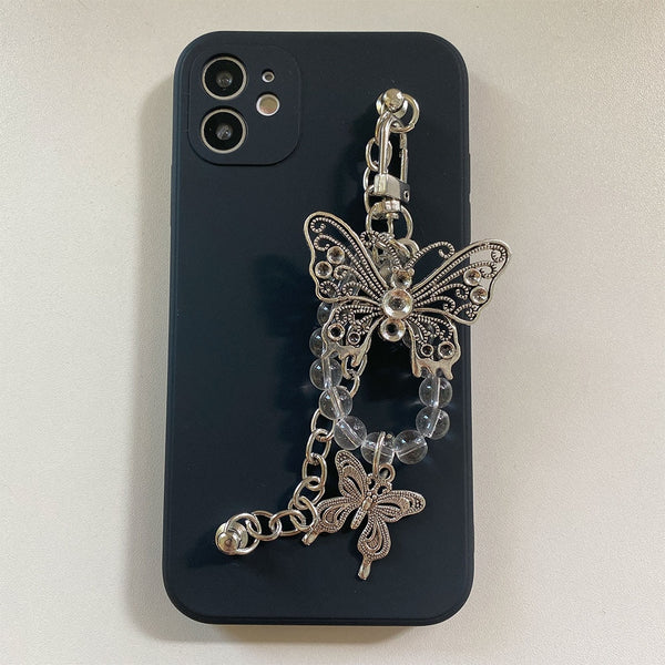 iPhone Wrist Chain Case with Butterfly