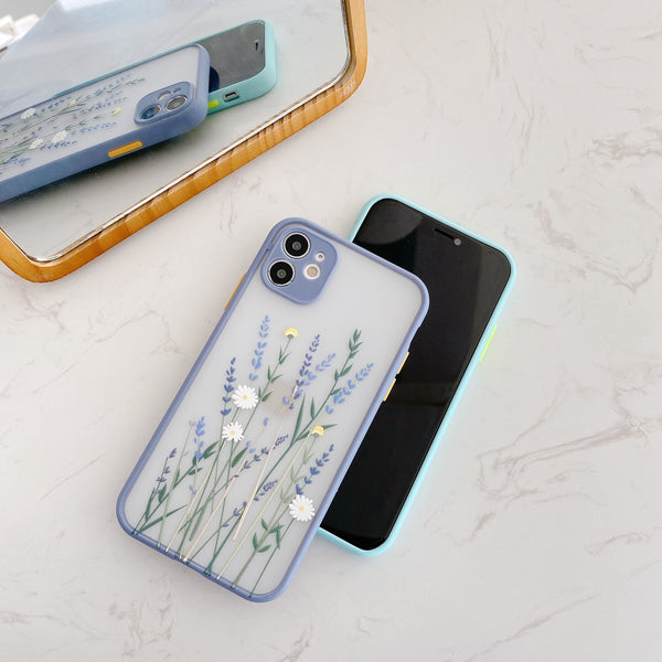 Beautiful Matte Transparent 3D Flower Case For iPhone