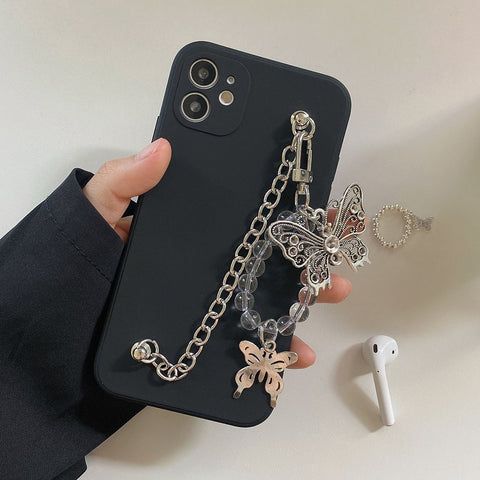 iPhone Wrist Chain Case with Butterfly