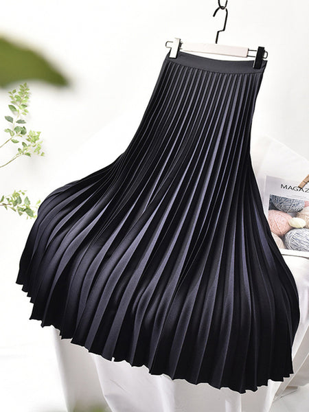 Women's High-Waist Luxury Pleated Skirt